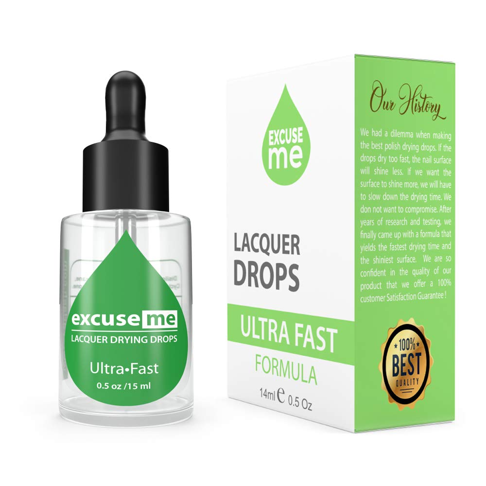 Karlash Excuse Me Nail Polish Ultra Fast Drying Drops 0.5 oz 15ml (Pack of 3)