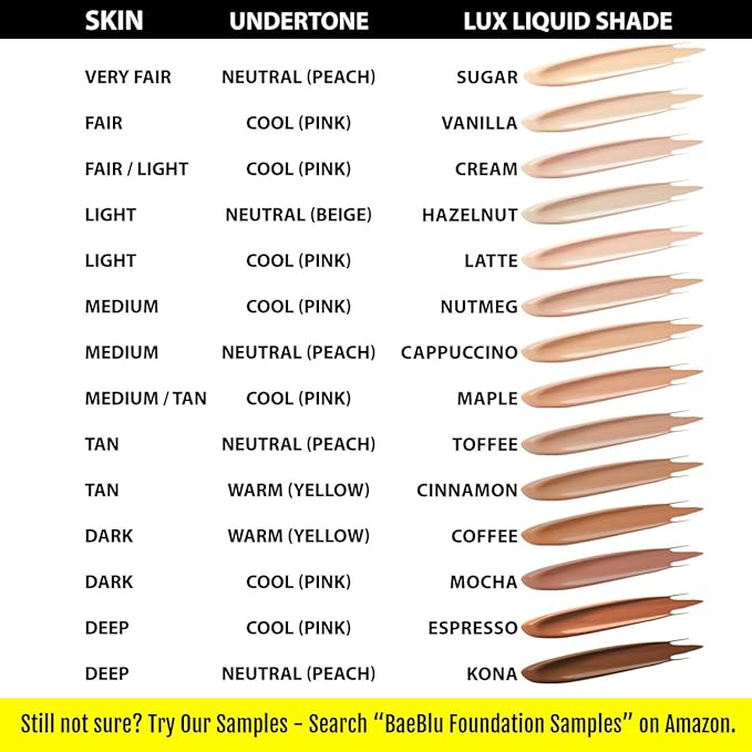 Organic Aloe-Based LUX Liquid Foundation, Natural Vegan Gluten-Free Made in USA, Espresso