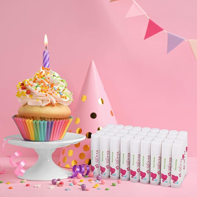 50 Pcs Pink Elephant Favors Baby Shower Lip Balm Party Supplies Bulk for Girls Guests It's a Girl Baby Shower Gifts Gender Reveal Favors Prizes Souvenirs Winners Thank You Appreciation Gifts