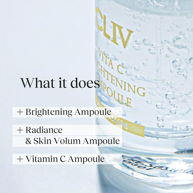 Vita C Brightening Ampoule Facial Serum | 85% Lemon Water | Skin Dullness Treatment | Vitamin Skincare |Skin Refreshing Serum | Korean Skincare (1.01 fl oz, 30ml)