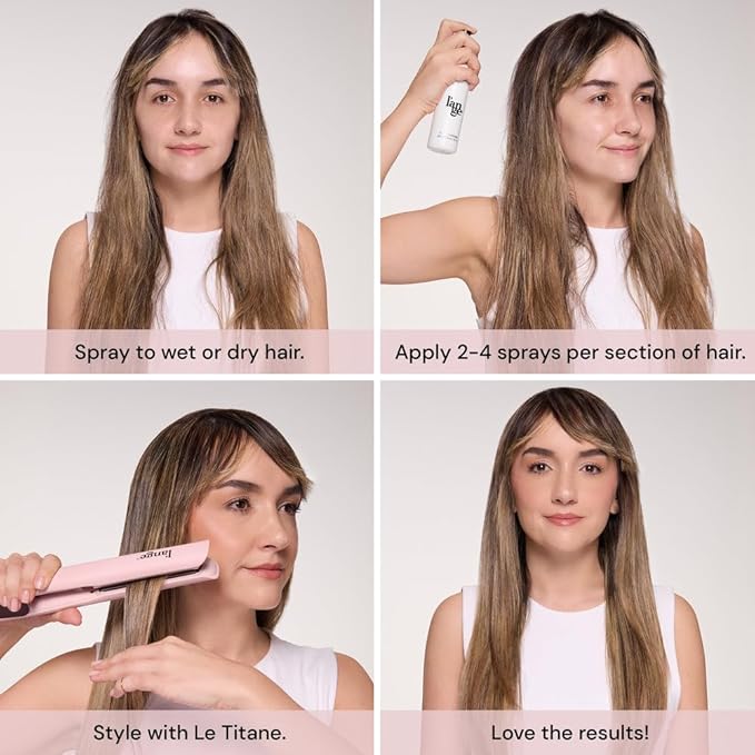 L'ANGE HAIR Thermal Agent - Thermal Heat Protectant Spray for Hair - Guards Strands from Damage Up to 450°F - Enhances Shine, Volume & Controls Frizz - Lightweight, Non-Greasy Formula - 4 Fl oz