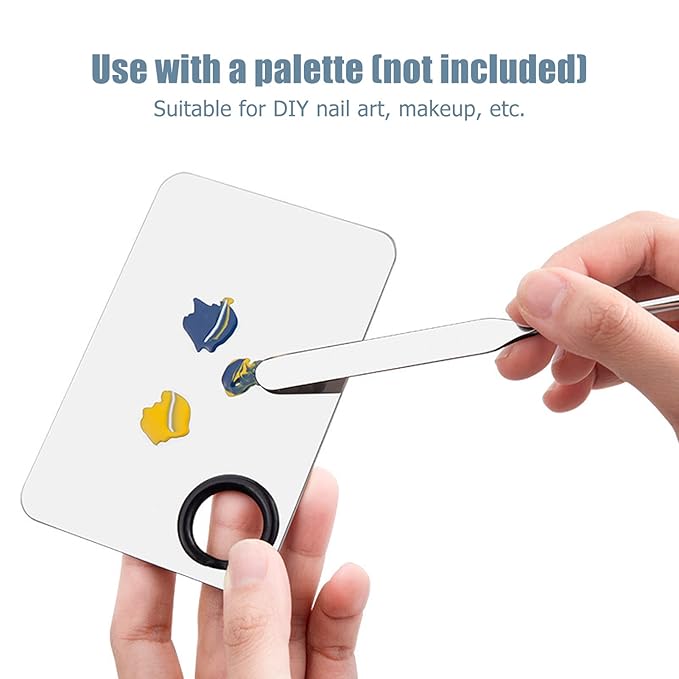 Stainless Steel Makeup Spatula, Liquid Foundation Spatula Stainless Steel Ergonomic Nail Art Stirring Tool Makeup Artist Makeup Tool