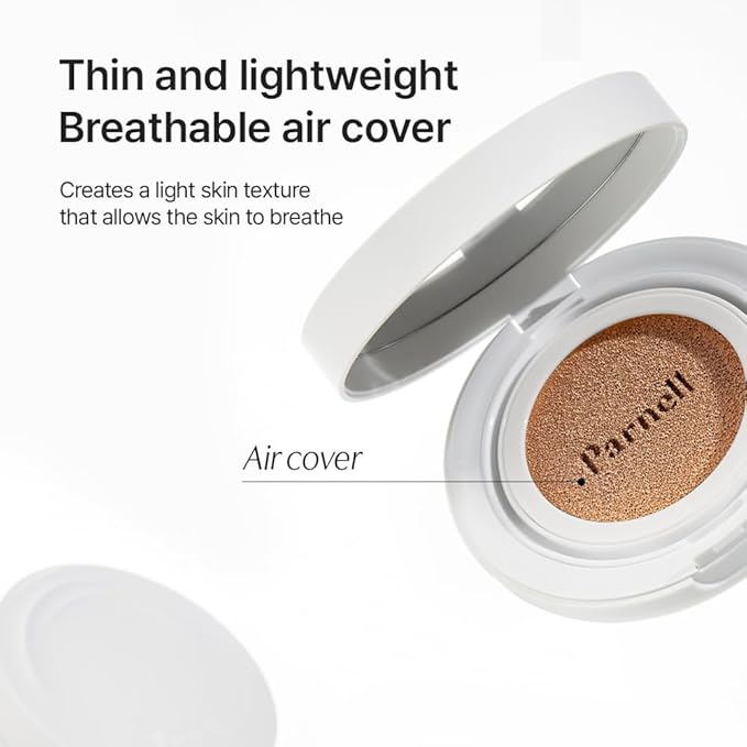 Parnell Cicamanu Serum Cushion - Moisturizing Foundation for Soothing, Coverage, Glass Skin and Lightweight for Sensitive and Dry Skin Pearl Skin (0.52 Fl Oz) (30W)