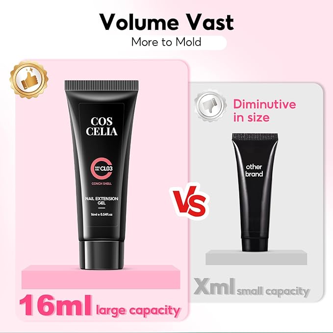 44PC Poly Nail Gel Kit with U V Lamp Starter Kit, 16ML 15 Colors Poly Extension Gel with Light Slip Solution Nail Rhinestones Glitter Decoration Powder Nail Art Kit for Beginners Gifts for Women