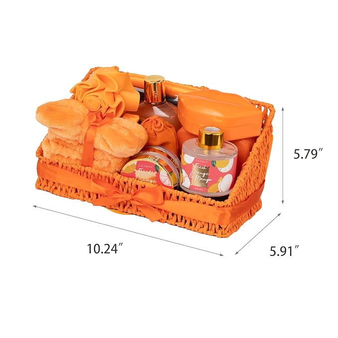 Mothers Day Gifts for Mom - 23-Piece Bath & Body Gift Basket Set for Women, Bath Gift Set, Spa Gift Basket Set with Bath Bomb & More | Christmas Valentine's Birthday Gifts, All Occasion Present