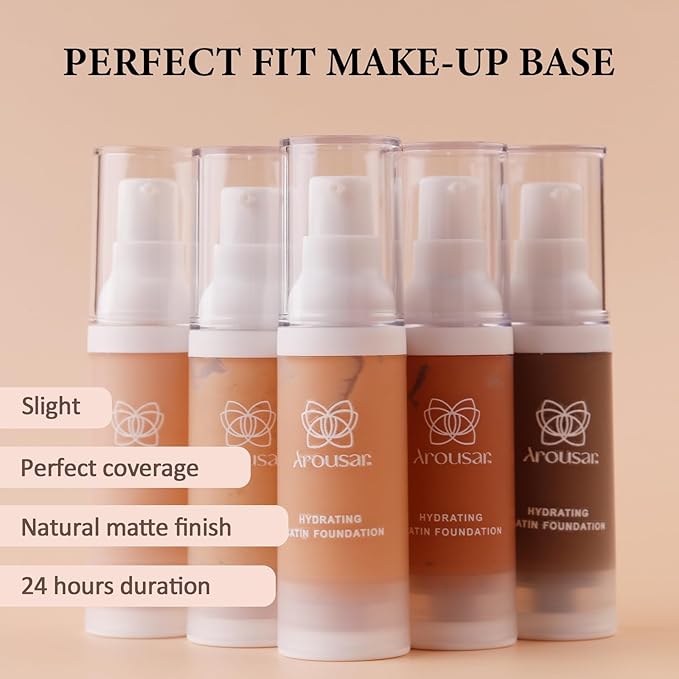 Liquid Foundation Makeup, Improves Uneven Skin Tone, Lightweight and Flawless Coverage for Hours 2# LIGHT