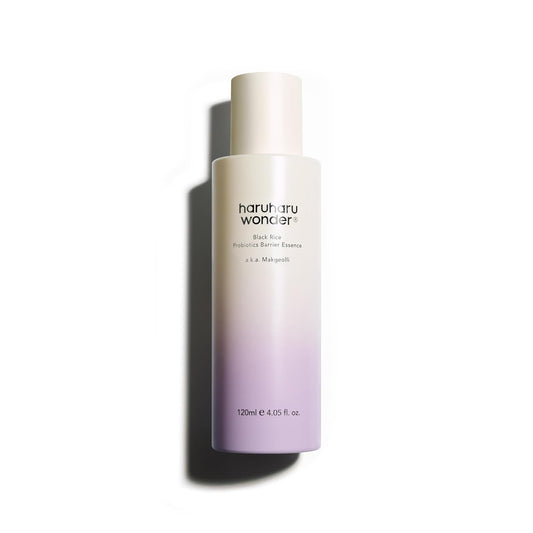 haruharu wonder Black Rice Probiotics Barrier Essence 4.05 fl. oz., Essence Toner to Strengthen Skin Barrier with Ceramides, Fermented Ingredients, Soothing, Moisturizing, Plumping, White