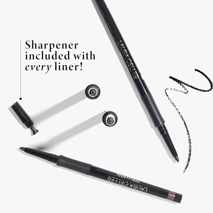 LAURA GELLER NEW YORK INKcredible Gel Eyeliner - Smoky Night - Waterproof Smudge-proof Eyeliner Pencil - Built in Sharpener