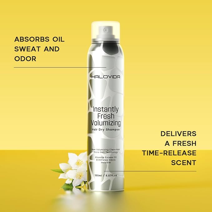 Dry Shampoo for Women, Dry Scalp Shampoo Spray for Dark Hair Leaves No White Residue, Absorb Oils, Volumizing & Refresh Hair for 72 Hours, 5.07 Fl Oz((Pack of 2)