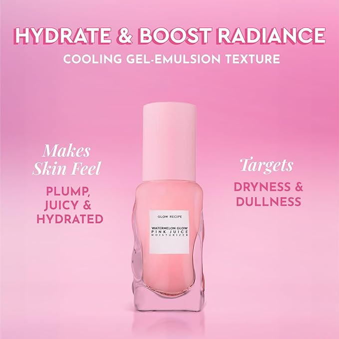 Glow Recipe Back to School Essentials Korean Skin Care Set - Watermelon Fine Mist, Dew Drops, PHA Facial Toner, Pink Juice Moisturizer, Strawberry Blur Drops, Glossy Balm & Compact Mirror (7 Count)