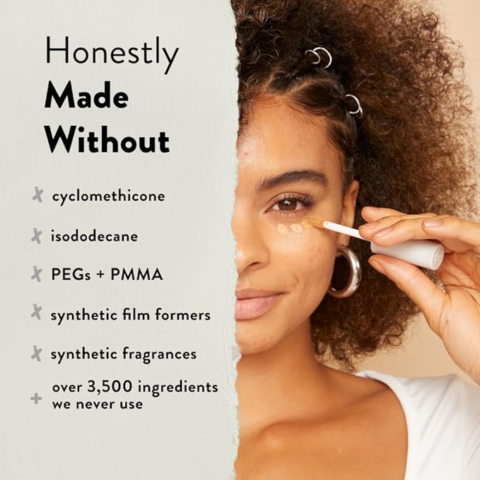 Honest Beauty Fresh Flex Concealer with Niacinamide + Vitamin E + Hyaluronic Acid | Vegan + Cruelty free | Fawn, 0.17 fl oz