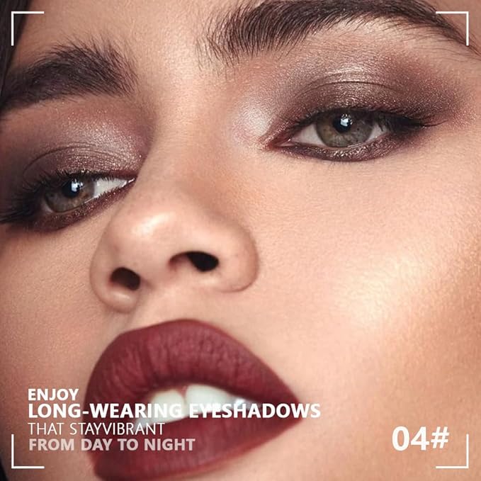 evpct Eyeshadow Quad Palette, Moonlit, Silver Taupe Broneze Gold Black Glitter Shimmer Metallic Matte High Pigment Mini Eye Shadow Palette Makeup for older Women, Smudge Proof, Vegan Cruelty-free