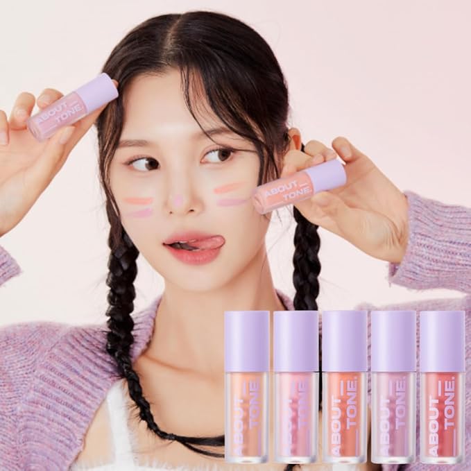 Fluffy Air Blusher 5 Colors - Lightweight Melting Liquid Blush for Colorful Cheeks, Highly Pigmented, Cheekbones and Eye Makeup, Soft Matte Finish, Buildable Formula (01 BEBE CORAL)