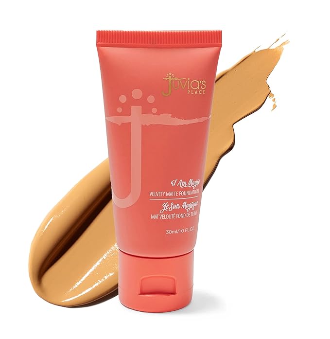 Juvia's Place I Am Magic Velvety Matte Liquid Foundation 510 - Aruba - Medium w/Golden Undertone, Makeup Foundation Full Coverage, Lightweight, Long Wear, Velvety Matte Finish