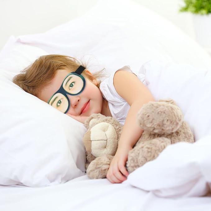 Honbay 3D Funny Eyeshade Soft Sleep Eye Mask with Adjustable Head Strap for Travel, Game, Party, Rest, Sleeping (Girl)