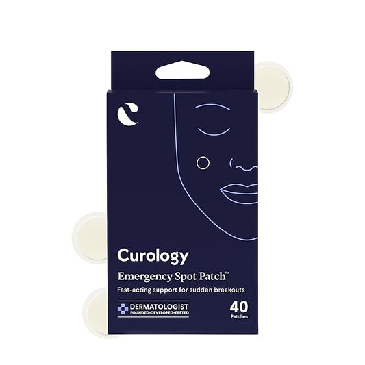 Curology Emergency Spot Pimple Patches for Face, Hydrocolloid Pimple Patches Fast-Acting, 40 Count