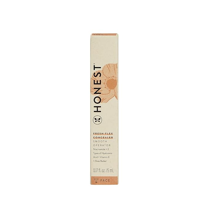 Honest Beauty Fresh Flex Concealer with Niacinamide + Vitamin E + Hyaluronic Acid | Vegan + Cruelty free | Fawn, 0.17 fl oz