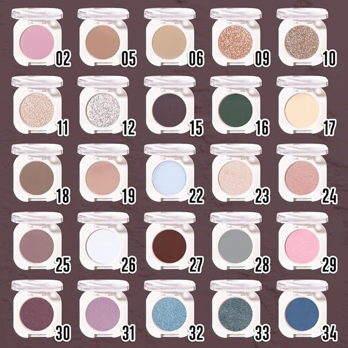 Dark Brown Single Matte Eyeshadow Makeup, Neutral Powde Eye Shadow for Older Women, Coffee Mocha Cocoa Chocolate Brown Matte Singles Eyeshadow Palette Pigmented Waterproof,Girls Eyeshadows Gift