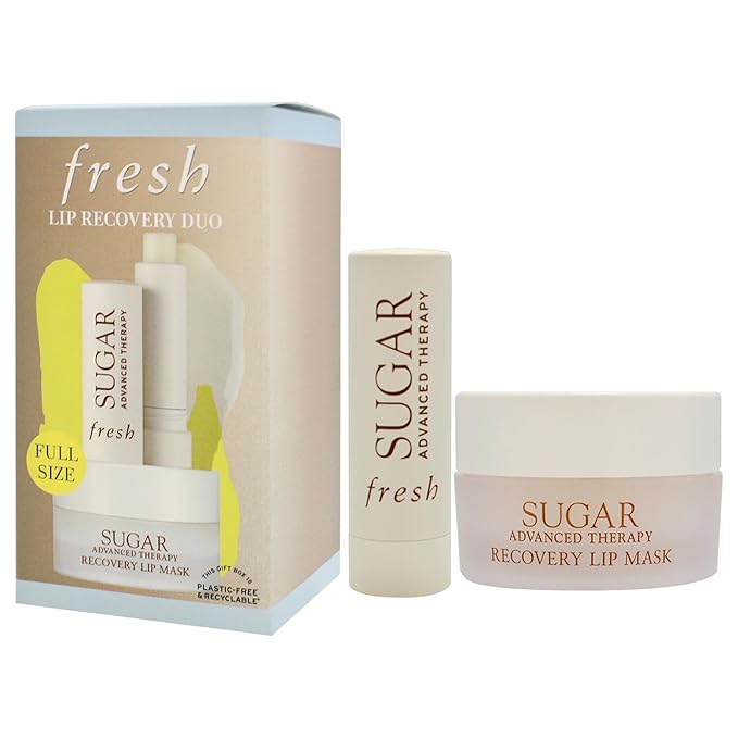 Lip Recovery Duo by Fresh for Women - 2 Pc 0.07oz Sugar Advanced Therapy Lip Treatment, 0.35oz Sugar Advanced Therapy Recovery Lip Mask