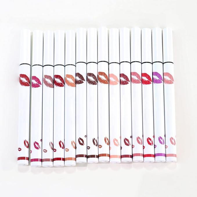 3Pcs Longwear Liquid Lip Liner Stain Marker Pen Set Long Lasting Waterproof, Mauve Dusty Pink Red Matte Permanent 24 Hour Lip Liner and Lipstick Combo, Color Stay Lipliner All Day, Lip Stains peel off