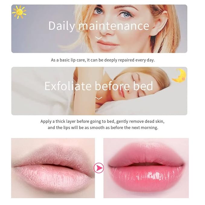 Bee Lip Balm Honey Pot, Strawberry & Honey Moisturizing Propolis Lip Mask, Hydrating & Prevention Dry and Cracked Lip Scrubs Exfoliator, Reduces Lip Lines (2PCS Pink)