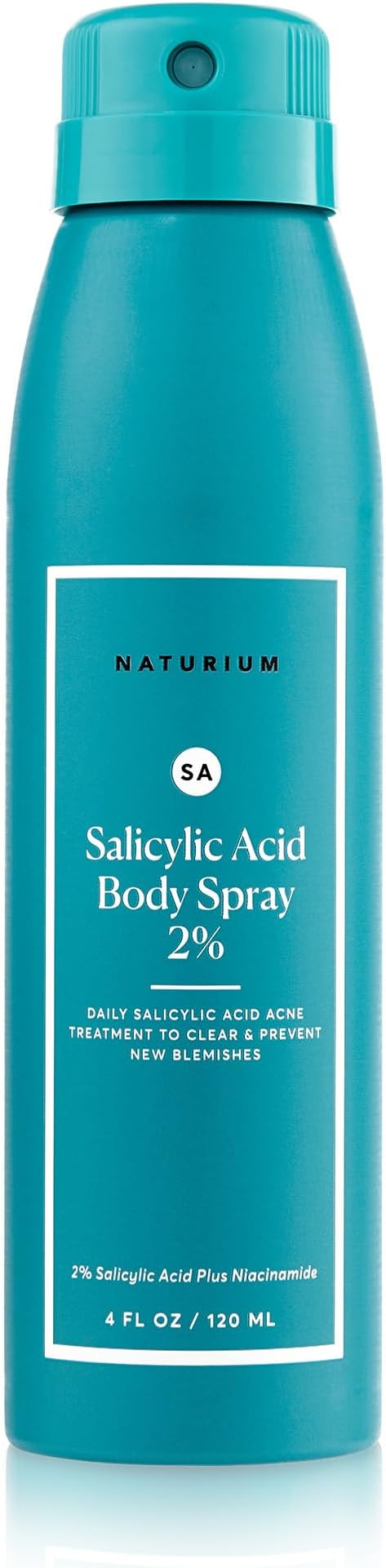 Naturium Salicylic Acid Body Spray 2%, Blemish-Fighting & Pore Treatment, with Niacinamide Plus Encapsulated Salicylic Acid, 4 oz