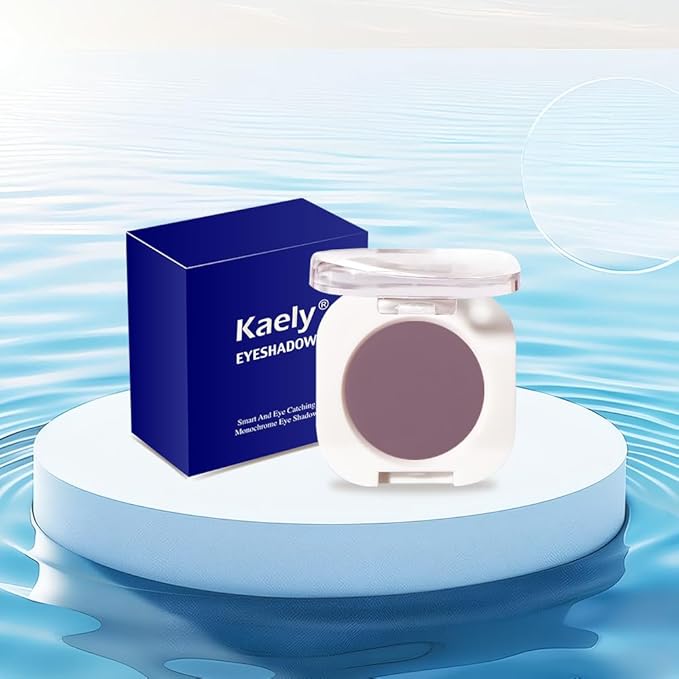 Dark Plum Taupe Single Matte Eyeshadow Makeup, Neutral Powde Eye Shadow for Older Women, Dark Violet Matte Singles Eyeshadow Palette Pigmented Waterproof, Girls Monochrome Vegan Eyeshadows Gift