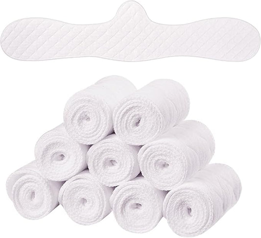 Boyiee 9 Pcs Cotton Bra Liners 3 Layer Reusable Washable Under Breast Sweat Absorber Pads for Woman