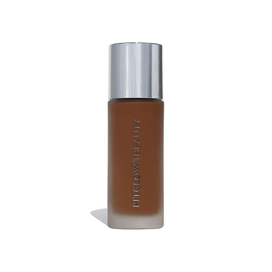 Fitglow Beauty - Natural Foundation+ Photo-Filtering Foundation | Vegan, Woman-Owned Clean Beauty (F7 - Rich Neutral, Soft Olive Undertones)