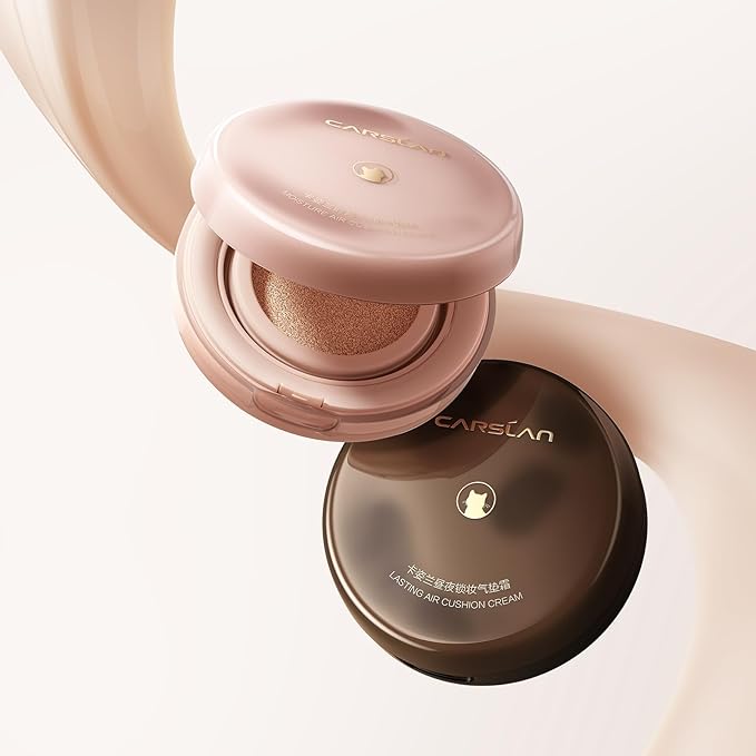 Moisture Air Cushion Cream Face Foundation Makeup, Lightweight, Full Dewy Coverage, Builable Glow, Finish Foundation with Hyaluronic acid, P02 Fair For Dry Skin (Refill Included)