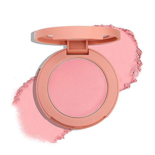 Boobeen Powder Blush, Single Color Blush Face Blush Palette Matte Baked Cream Blush Makeup Powder, High Pigment Pressed Blush for Create a Natural Cheek Flushed Look (06#)