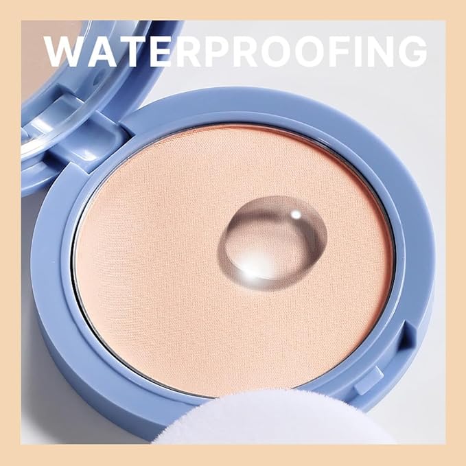 evpct Kaely Oil Control Pressed Face Powder, Get Smooth Flawless Fine Lines and Lightweight Finishing Foundation, Control Shine Long Lasting Waterproof Face Setting Powder Cosmetic, 04 Ivory