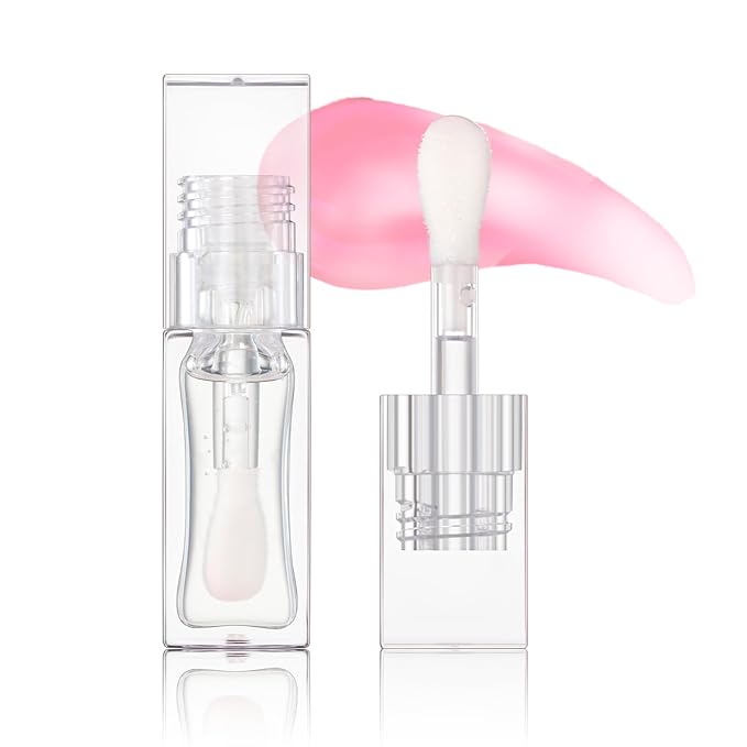 Magic Color Changing Moisturizing Lip Glow Oil + Plumping Lipstick, Hydrating Lip Gloss Balm, Transparent Lip Care, Non-Sticky Fresh Texture Lip Oil (Clear to Pink)