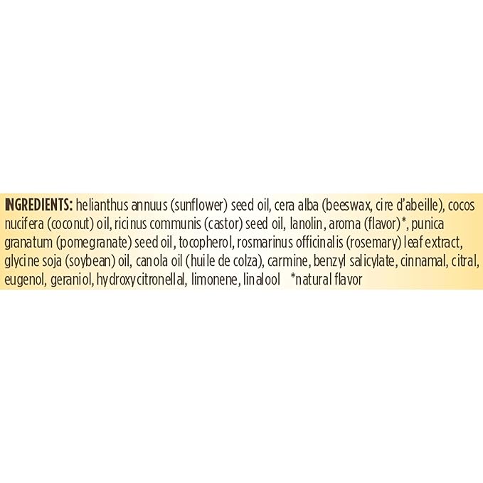 Burt's Bees Lip Balm - Pomegranate, Lip Moisturizer With Responsibly Sourced Beeswax, Tint-Free, Natural Origin Conditioning Lip Treatment, 4 Tubes, 0.15 oz.