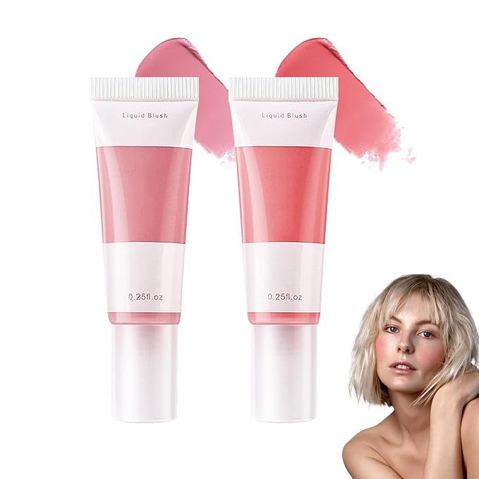 2 Colors Blush Stick,Multi-Use Cream Blush,Waterproofing Highly Pigmented Makeup Stick,Moisturizing Makeup Cream Set A8