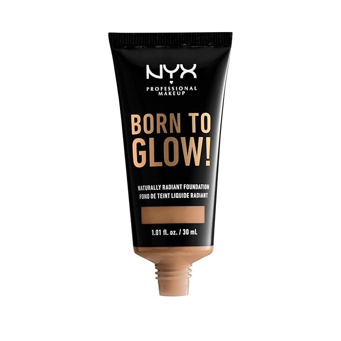 NYX PROFESSIONAL MAKEUP Born To Glow Naturally Radiant Foundation, Medium Coverage - Neutral Tan