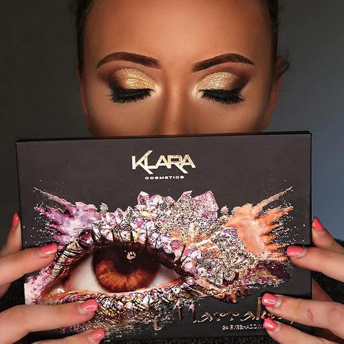 24 Shade Eyeshadow Palette - Festive Luxury Vibrant Bold Full-Color Pigment Long Lasting Matte Shimmer Eye shadow Palette (Marrakech)