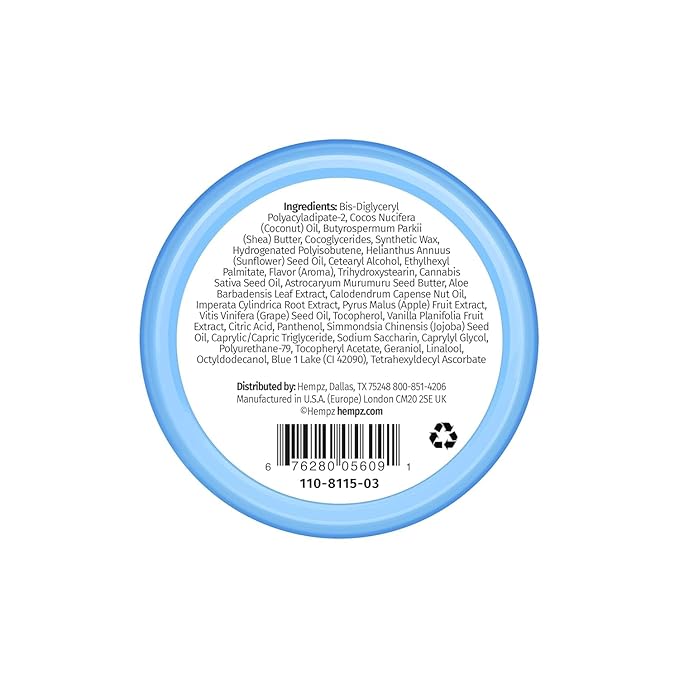 Hempz Hydrating Lip Sleeping Mask - Triple Moisture Fresh Citrus (.70 Oz.) | Overnight Hydrating Lip Balm with Triple Moisture SPF 15 Lip Balm, Ultra Hydrating Lip Care for Men or Women, .44 oz.