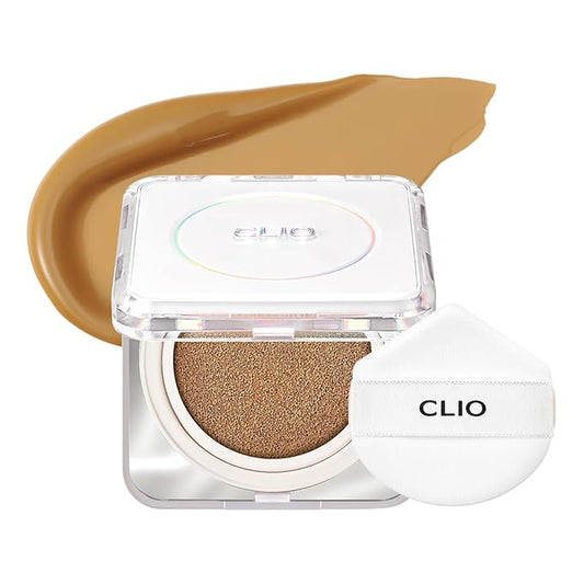 CLIO Kill Cover Founwear Cushion The Original – 20 Shades, Buildable Light to Medium Coverage, Natural Finish, Korean Makeup Foundation, Long-Lasting Skin Fit, 30N LATTE