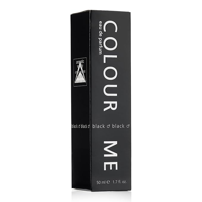 COLOUR ME Milton-Lloyd Black Homme - Eau de Parfum - Long Lasting Perfume for Men - Vanilla, Sandalwood Cologne for Men - Woody Men's Cologne - 1.7 oz