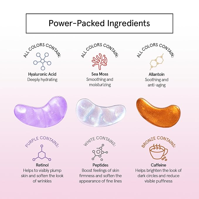 grace & stella Under Eye Patches (12 pairs) Eye Masks for Dark Circles and Puffiness - Birthday Gifts for Women, Bachelorette Party Favors, Bridesmaid Proposal Gifts, Self Care, Spa, Relaxation, Vegan