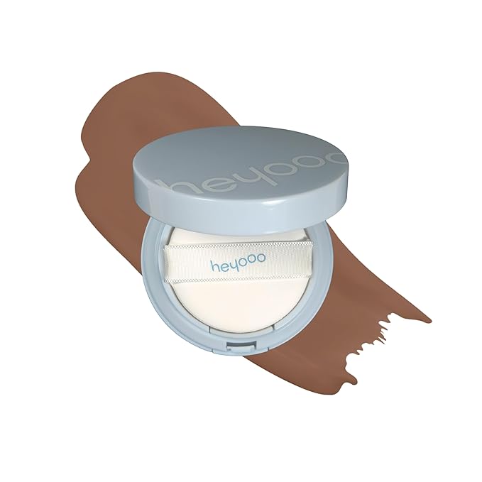 Natural Glow Foundation - Light to Medium Coverage Cushion Foundation Makeup with Hyaluronic Acid & Tea Tree Extract - Vegan & Cruelty-Free Cream Foundation - K Beauty - 15g/0.52oz - Mahogany