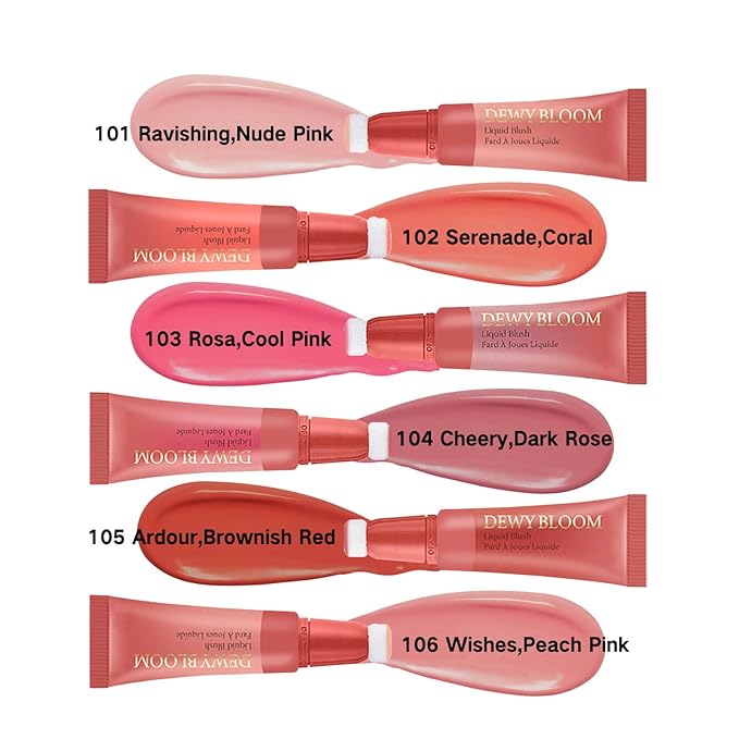 Blush Beauty Wand,Matte Face Blush Contour Wand with Cushion Applicator,Smooth Creamy Dewy Liquid Blush Wand,Blendable Blush Rouge Stick for Cheek,Cruelty-free,102 Serenade,Coral