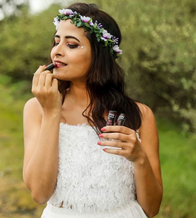 Eco Lips Vegan Cruelty-Free Brazilian Lip Tint Variety Pack - 100% Natural Lip Balm (Blessed, Blissful, Brave, Brazen, Bold) (5 Pack) | Made in USA