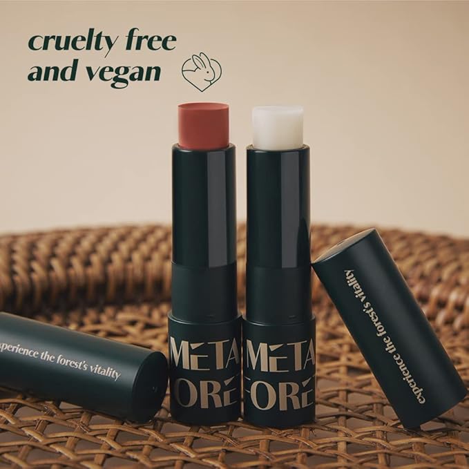 METAFORET Vegan Tinted Lip Balm 0.12oz 3.5g Experience Softer, More Radiant Lips with Lip Tint Butter Balm - Moisturizing, Tinted, and Perfect for Lip Care and Lip Glow (#05 Brick Red)