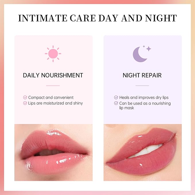 Erinde 3 Colors Lip Butter Balm Trio, Moisture Hydration Lip Butter Gloss, Sheer Tinted Lip Mask and Lip Balm, Soothing Lip Treatment Care Makeup, Shine Lip Glow Oil for Dry, Chapped Lips