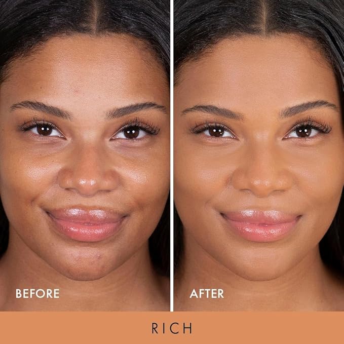 Wander Beauty Wanderlust Powder Foundation - Rich - Blurs and Evens Skin Tone - Perfects and Hydrates With Hyaluronic Acid, Aloe, Honeysuckle, & Vitamin E - Lightweight, Buildable Coverage - 0.31 oz