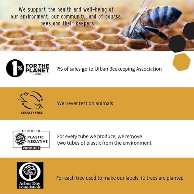 Portland Bee Balm All Natural Handmade Beeswax Based Lip Balm, Lavender 3 Count