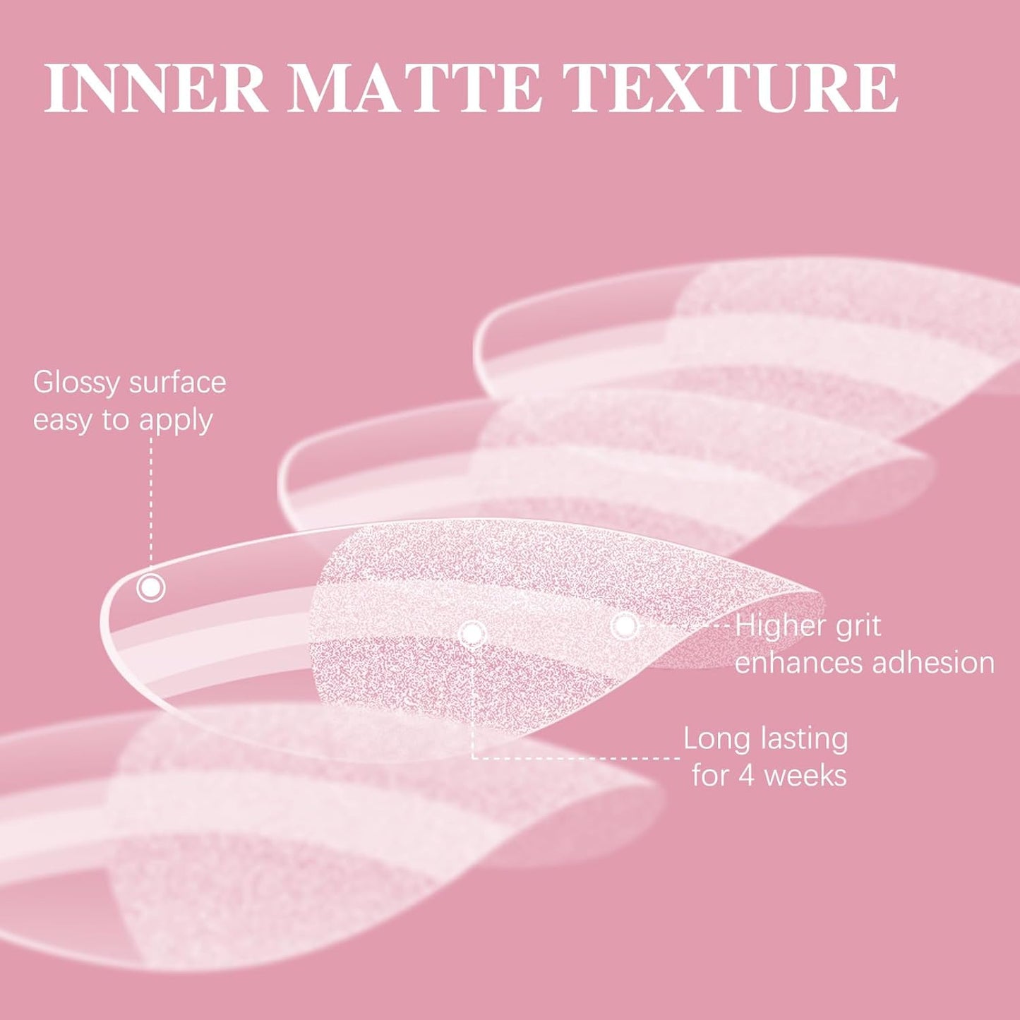 Extra Short Almond Nail Tips, SSWSBYKE 300pcs 15 Sizes Gel Acrylic Nail Tips for Full Cover Pre-Shaped Fake Nails Tips Half Matte Press On Nails for Extension Home DIY Salon