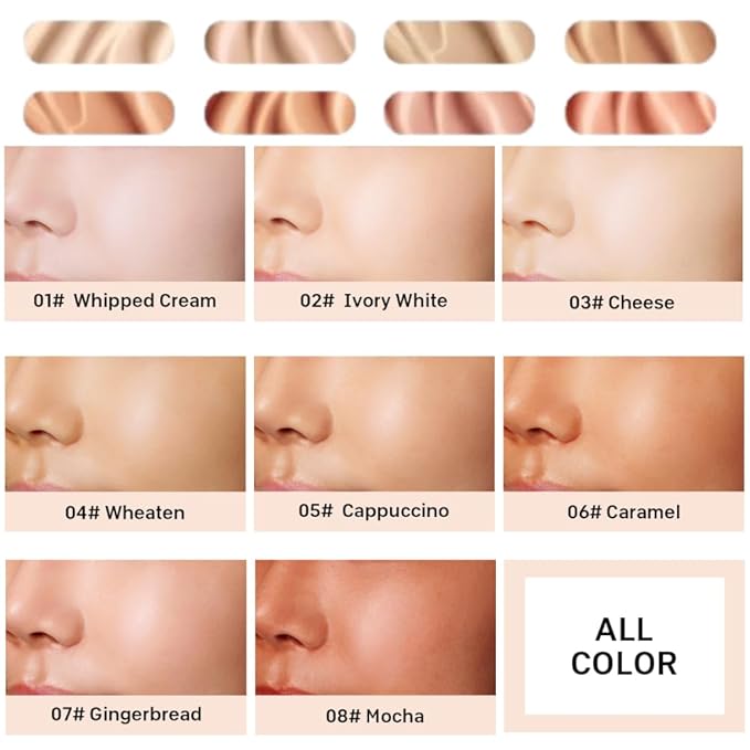 Foundation Full Coverage Liquid Foundation Cream - Lightweight Concealer - Suitable for All Skin Types (wheaten 04)